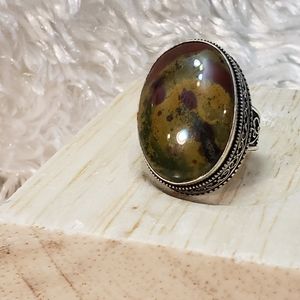 🎁New SemiPrecious Ring, Stamped 925, size 9